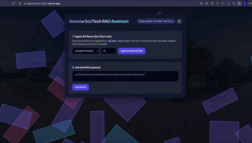 appRAG – screenshot 1