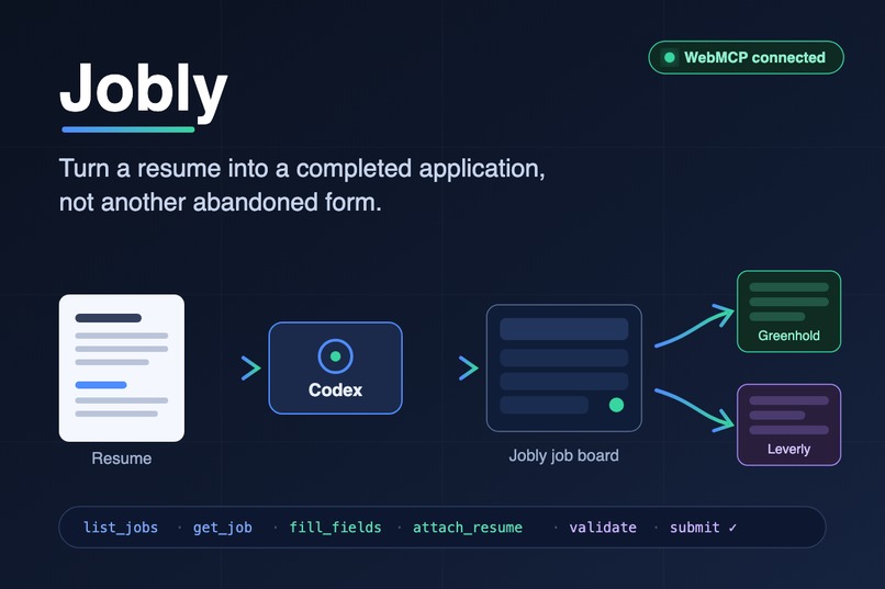 Jobly: turn a resume into a completed application – screenshot 1