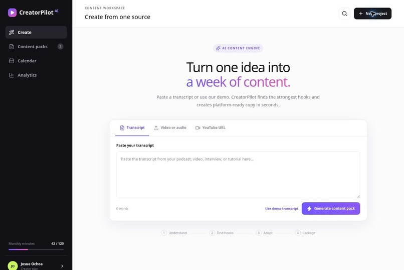 CreatorPilot AI – screenshot 1