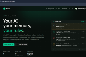 Recall — User-Controlled AI Memory