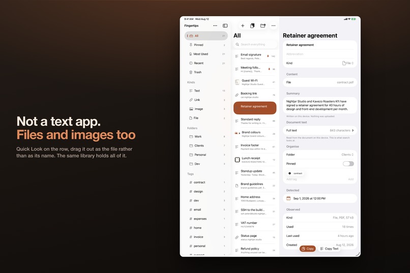 Fingertips: Snippets – screenshot 5