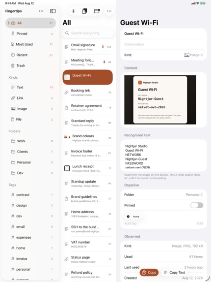 Fingertips: Snippets – screenshot 10