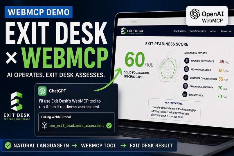 Exit Desk × WebMCP – screenshot 1