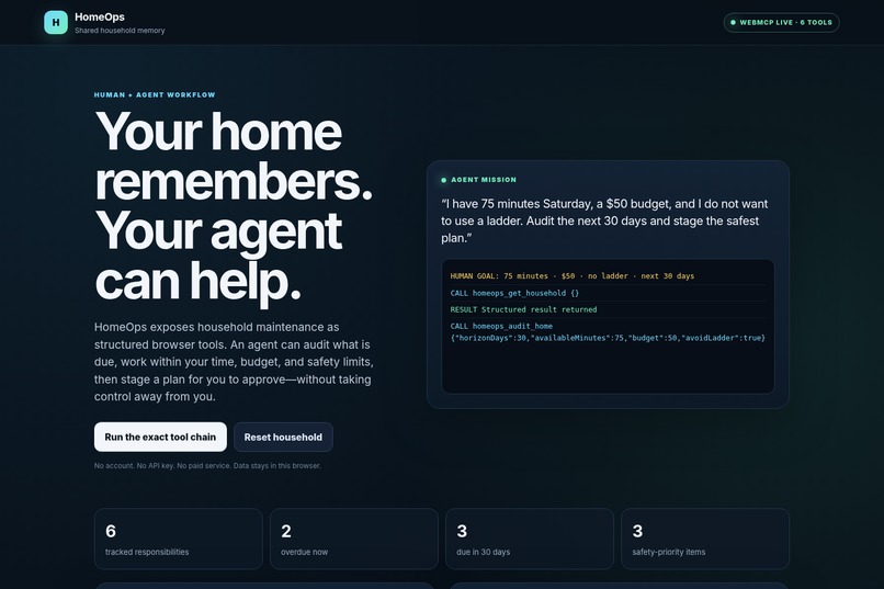 HomeOps – screenshot 2