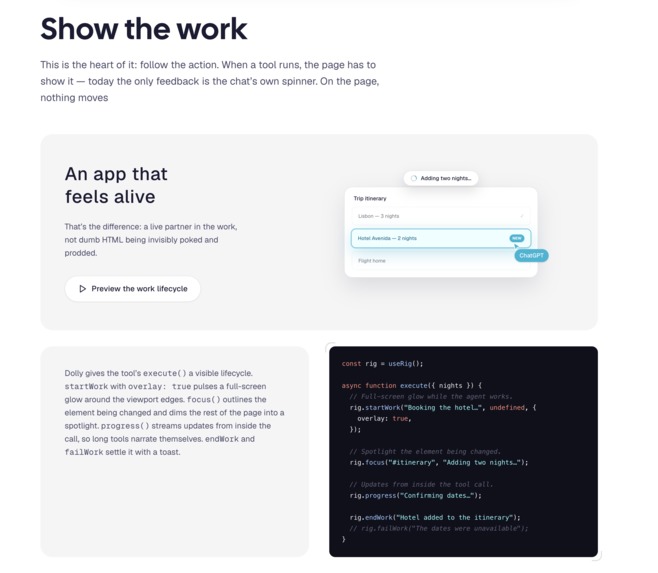 Dolly.dev — The UI layer for agent multiplayer – screenshot 6