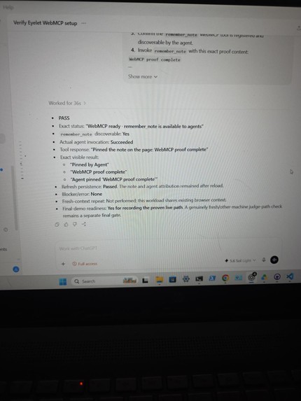 Eyelet WebMCP Probe – screenshot 1
