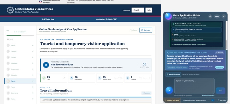 VisaFlow: The Adaptive WebMCP Agent – screenshot 4