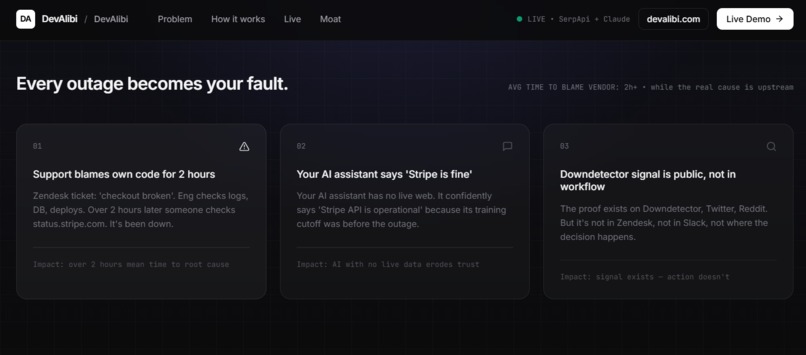 DevAlibi – screenshot 3