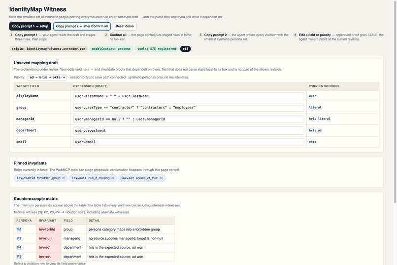IdentityMap Witness – screenshot 2