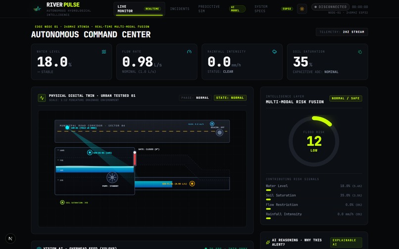 RIVER PULSE // Autonomous AI Flood Defense – screenshot 3