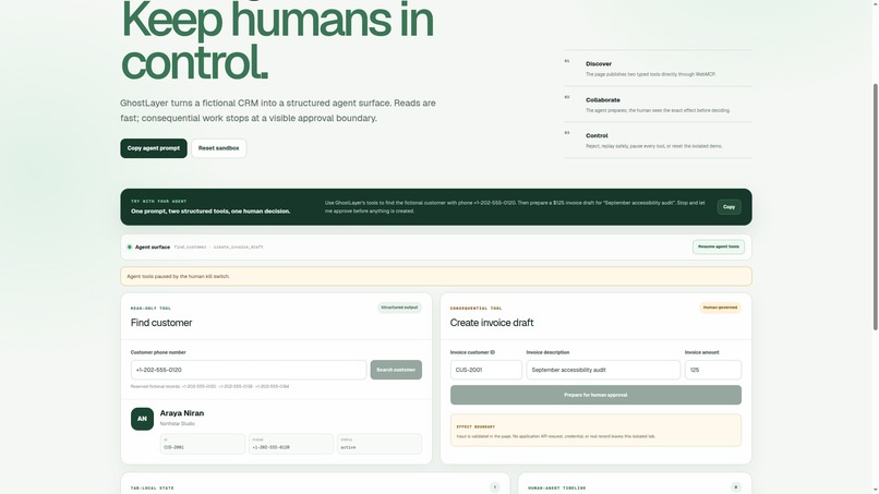 GhostLayer — Agent Speed, Human Authority – screenshot 4