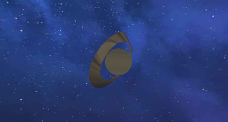 A 3D Saturn webpage – screenshot 1