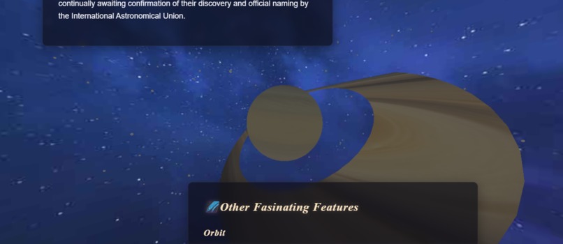 A 3D Saturn webpage – screenshot 3