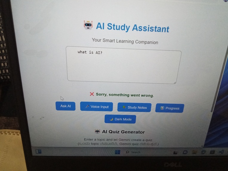 AI STUDY ASSISTANT  – screenshot 1
