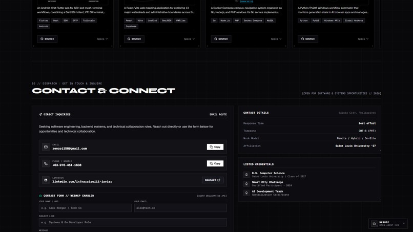 WebMCP Studio: Agent-Native Portfolio – screenshot 4