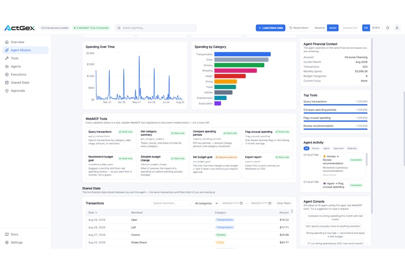 ActGeX — Human-Controlled AI Actions – screenshot 2