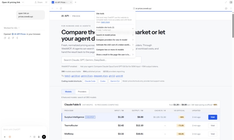 AI API Prices – screenshot 3