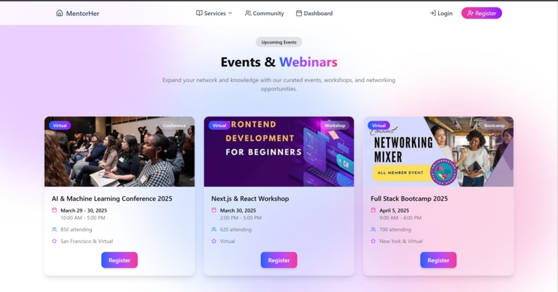 MentorHer – screenshot 2