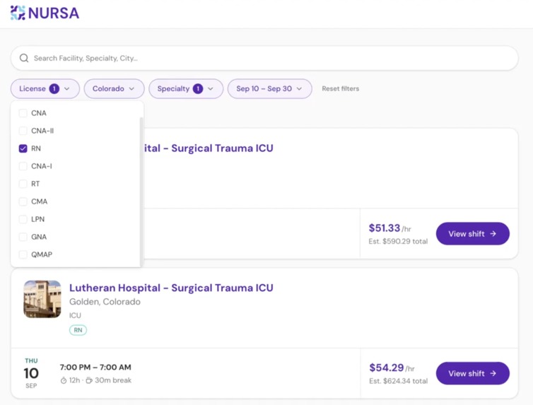 Agentic Shift Search – screenshot 1