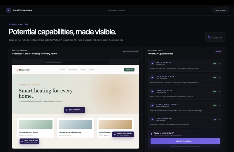 WebMCP Simulator – screenshot 2