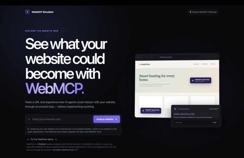 WebMCP Simulator – screenshot 1
