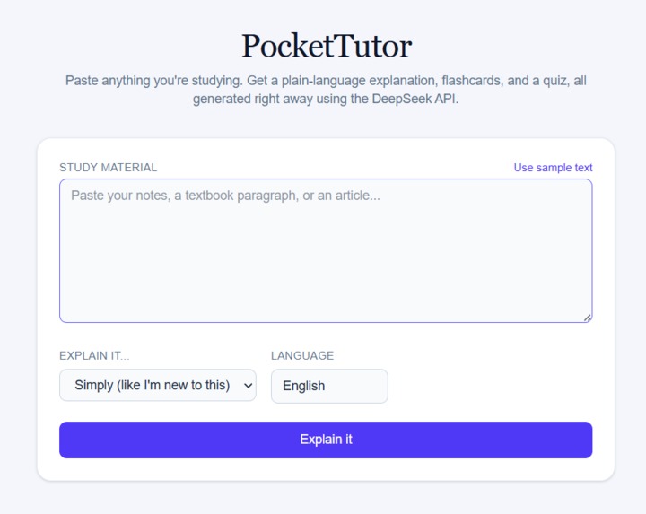 PocketTutor – screenshot 1