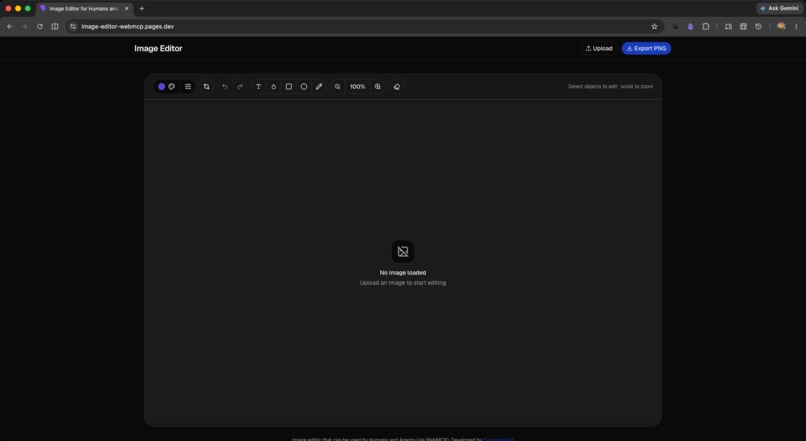 Image Editor (WebMCP) – screenshot 1