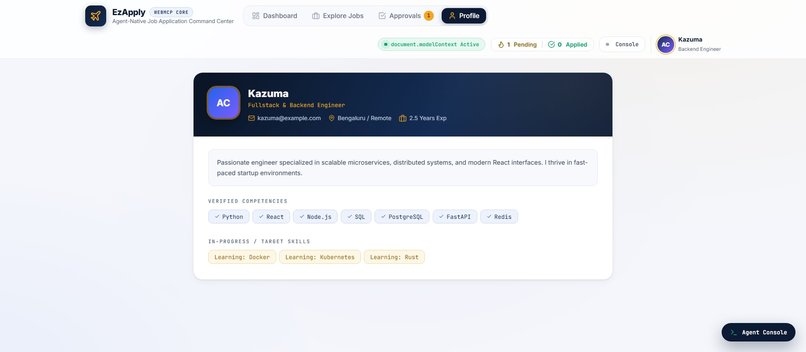 EzApply — WebMCP Job Command Center – screenshot 4
