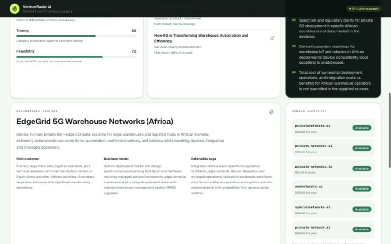 VentureRadar AI – screenshot 3