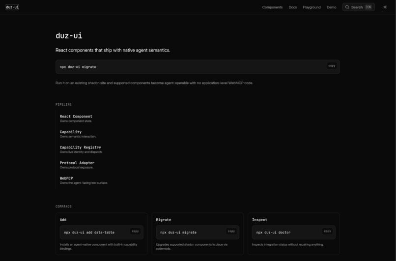 Duz UI – screenshot 1