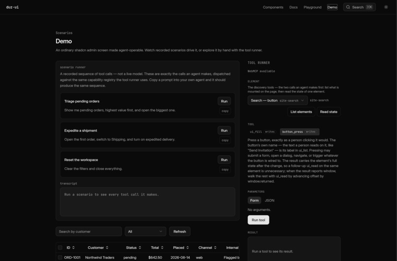 Duz UI – screenshot 4