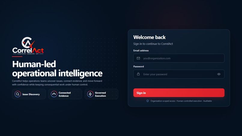 CorrelAct  – screenshot 1