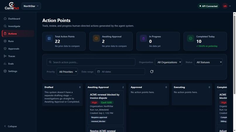 CorrelAct  – screenshot 3