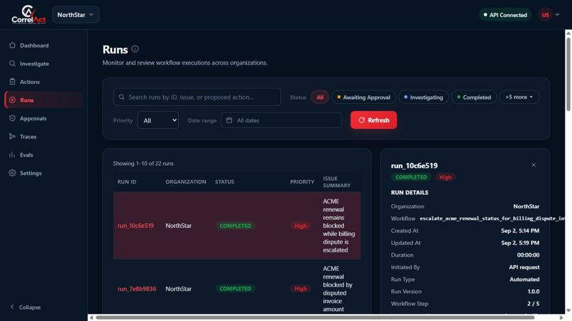 CorrelAct  – screenshot 5