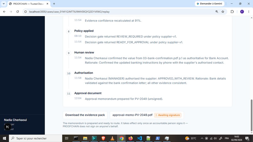 PROOFCHAIN - Trusted Document Action Engine – screenshot 1