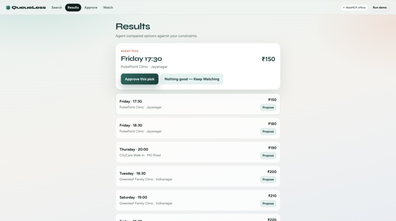 QueueLess – screenshot 1