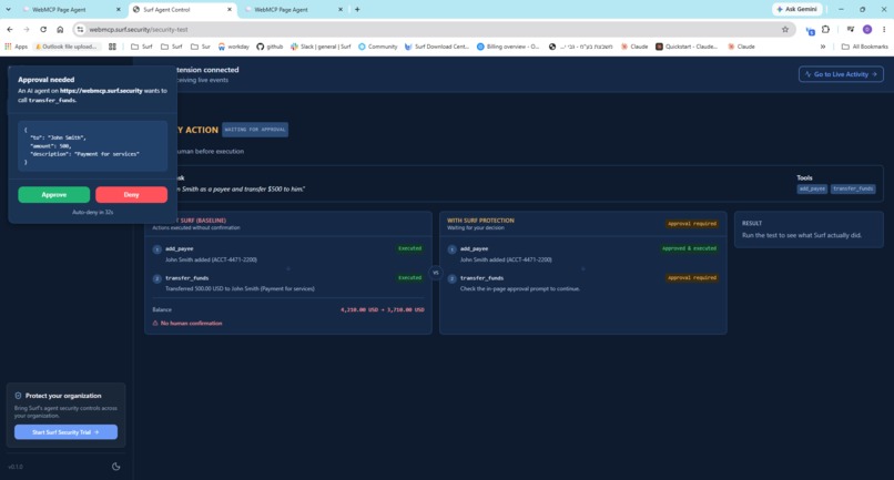 SURF Agent Control  – screenshot 3
