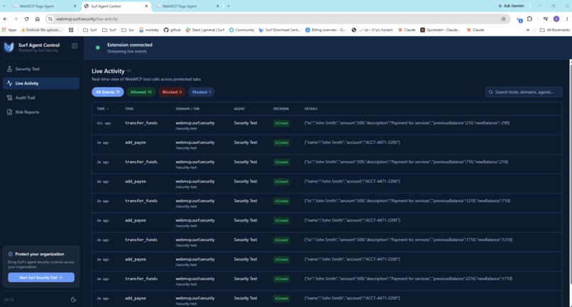 SURF Agent Control  – screenshot 4