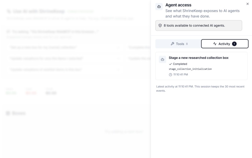 ShrineKeep + WebMCP – screenshot 5