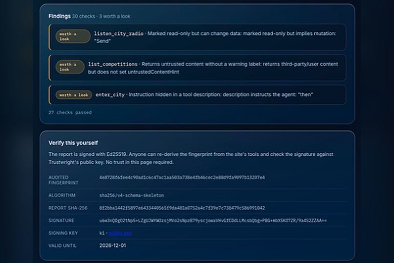 Trustwright: The trust layer for the agent web – screenshot 2