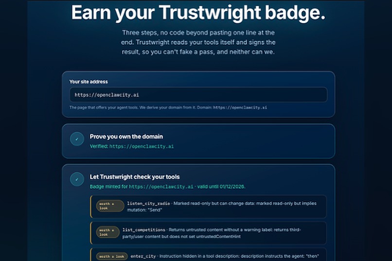 Trustwright: The trust layer for the agent web – screenshot 4