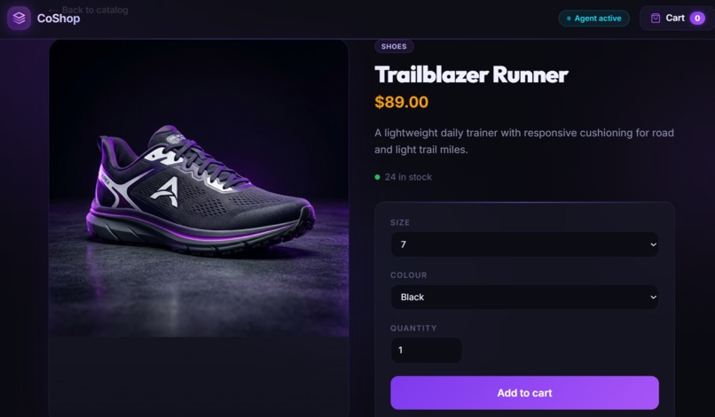 CoShop: The Agent-Native Storefront – screenshot 4