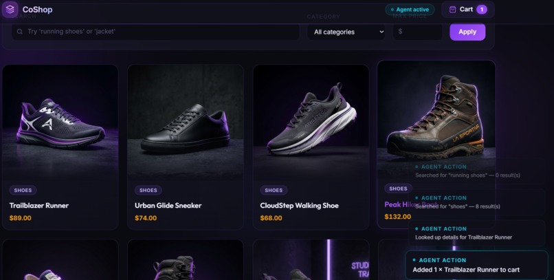 CoShop: The Agent-Native Storefront – screenshot 5