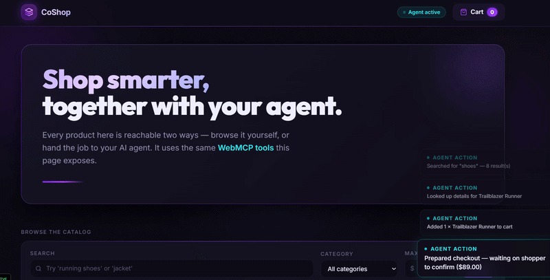 CoShop: The Agent-Native Storefront – screenshot 8