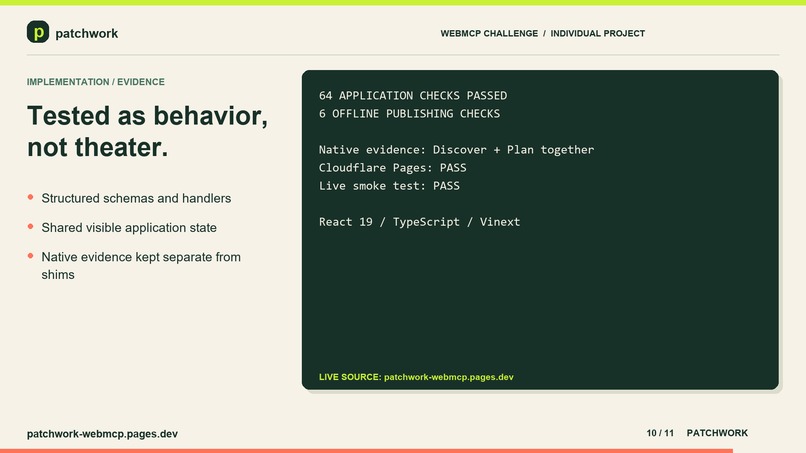 Patchwork WebMCP- let people and AI agents discover projects – screenshot 5