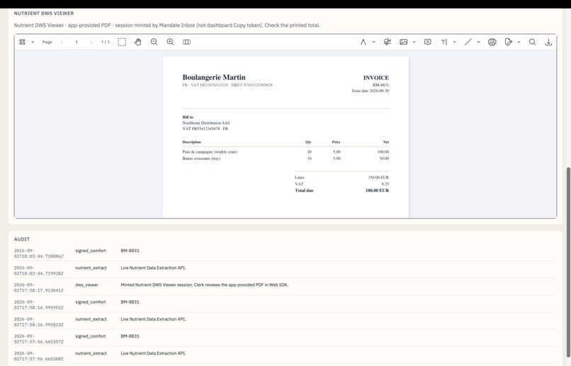 Mandate Inbox – screenshot 1