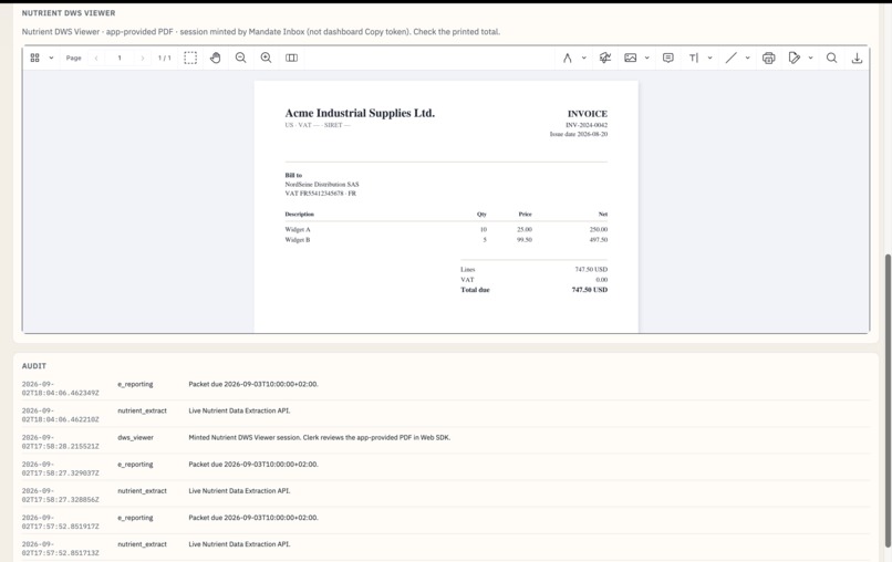 Mandate Inbox – screenshot 2
