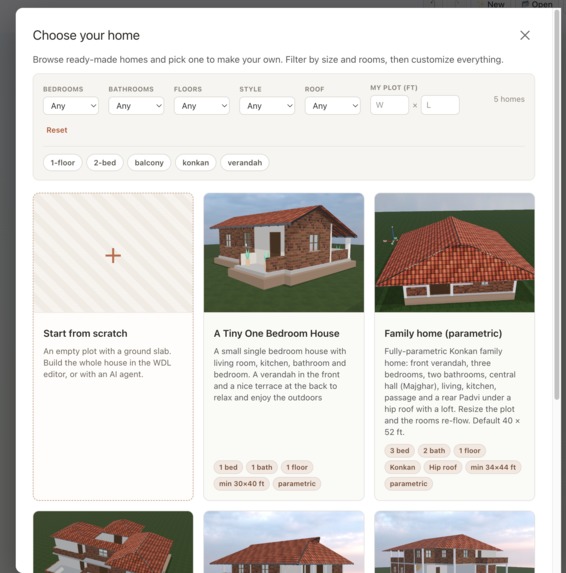 Wadi: design and customize a Konkan house with your AI agent – screenshot 1