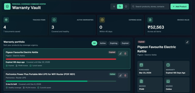 Warranty Vault – screenshot 1
