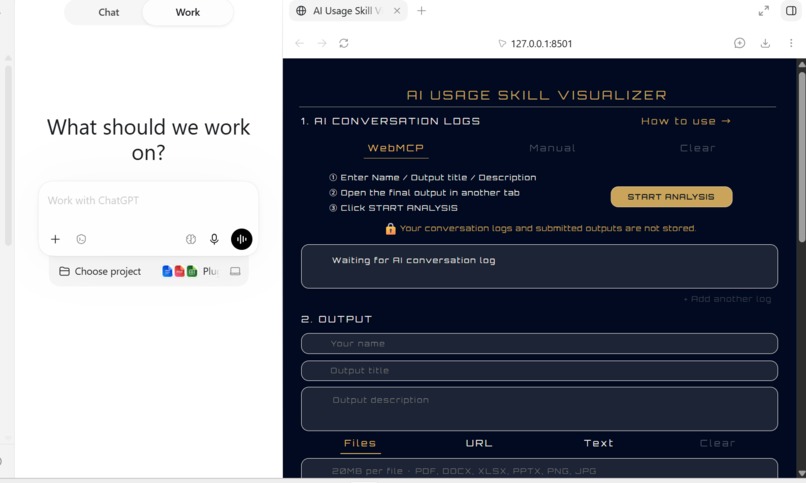 Chrome Extension × WebMCP × AI Usage Skill Visualizer – screenshot 1